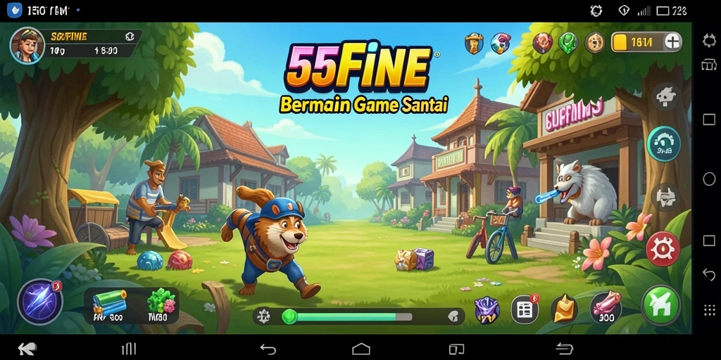 Tangkapan layar menunjukkan gameplay santai dan menyenangkan di dalam 55FIVE.