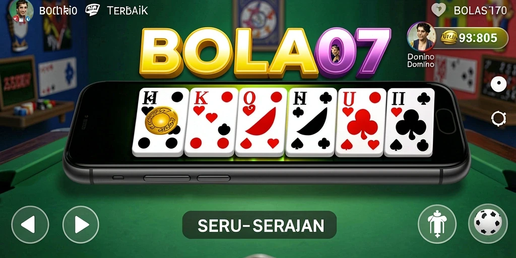 Tampilan layar permainan Domino yang penuh aksi dan seru di BOLA07.