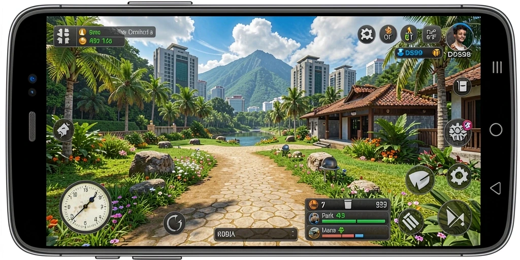 Screenshot utama DS99 menampilkan gameplay yang seru dan mengasyikkan.