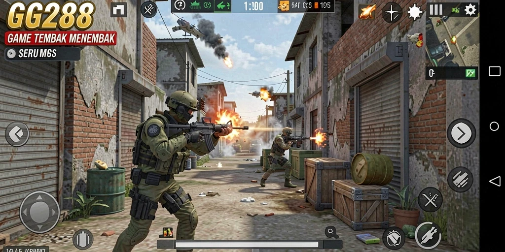 Tampilan menarik dari gameplay GG288 dengan aksi tembak-menembak yang intens.