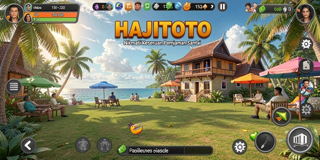 Tampilan gameplay menarik dan penuh warna dari HAJITOTO.