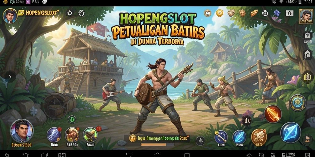 Tampilan gameplay HOPENGSLOT menampilkan eksplorasi dunia yang indah.