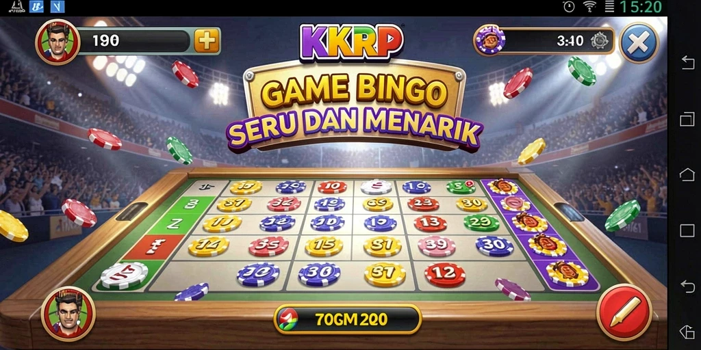 Gameplay menarik Bingo KKRP dengan antarmuka yang menawan.
