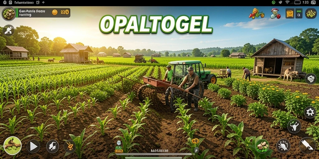 Tampilan gameplay Farming yang menarik dan interaktif di OPALTOGEL.