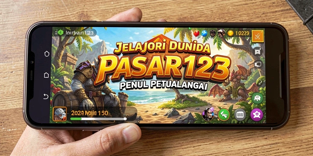 Tangkapan layar PASAR123 menampilkan aksi seru dalam permainan petualangan.