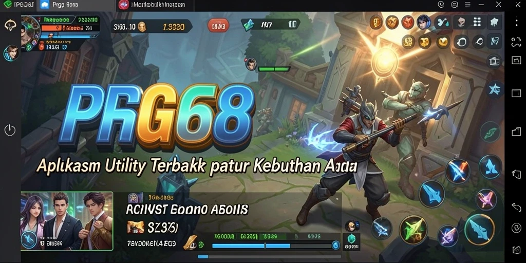 Screenshot utama PGG68 menunjukkan antarmuka yang bersih dan fungsional.