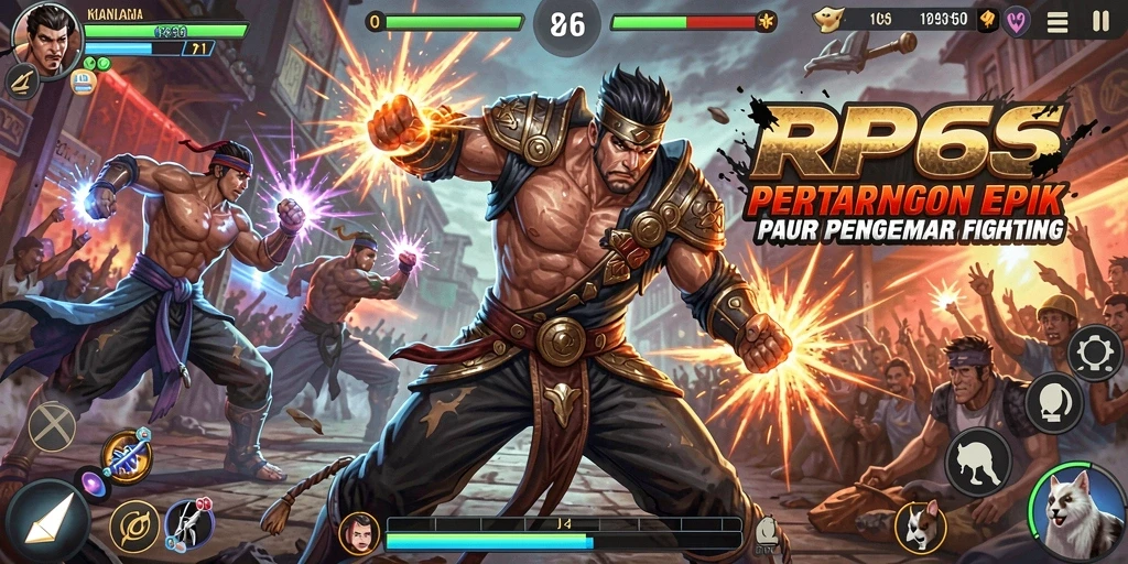 Tampilan menarik dari gameplay Fighting RP66 yang mendebarkan.