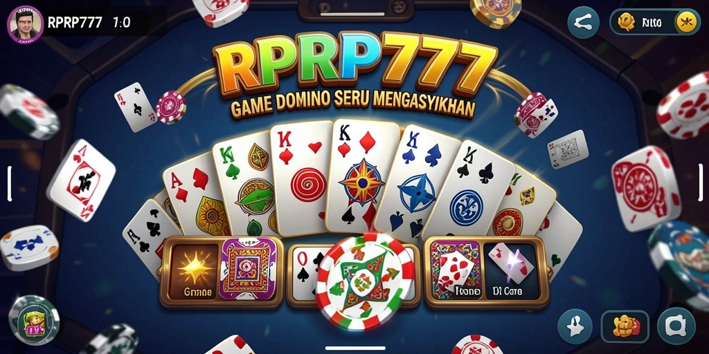 Tampilan menarik gameplay RPRP777 saat bermain Domino.