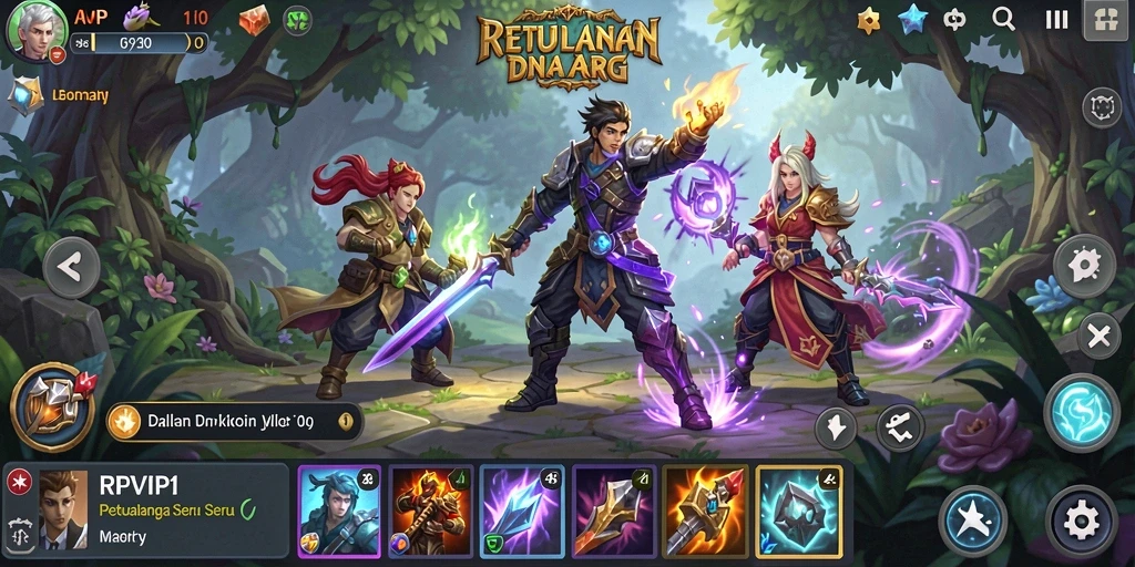 Menampilkan aksi pertarungan seru dalam RPVIP1, game ARPG yang menawan.