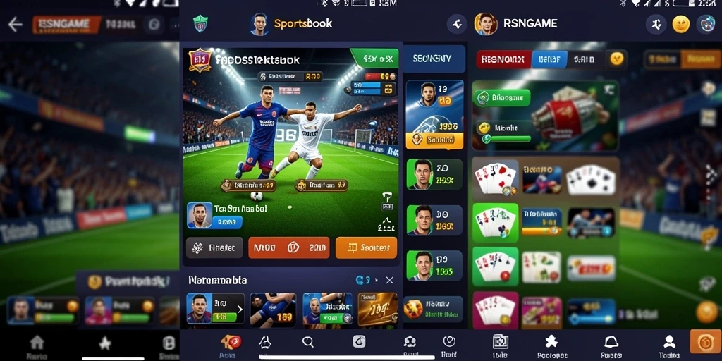 Tampilan menarik aplikasi RSNGAME dalam permainan Sportsbook.