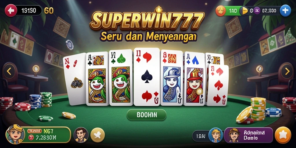 Tampilan gameplay menarik dalam SUPERWIN777 dengan fokus pada permainan Domino.
