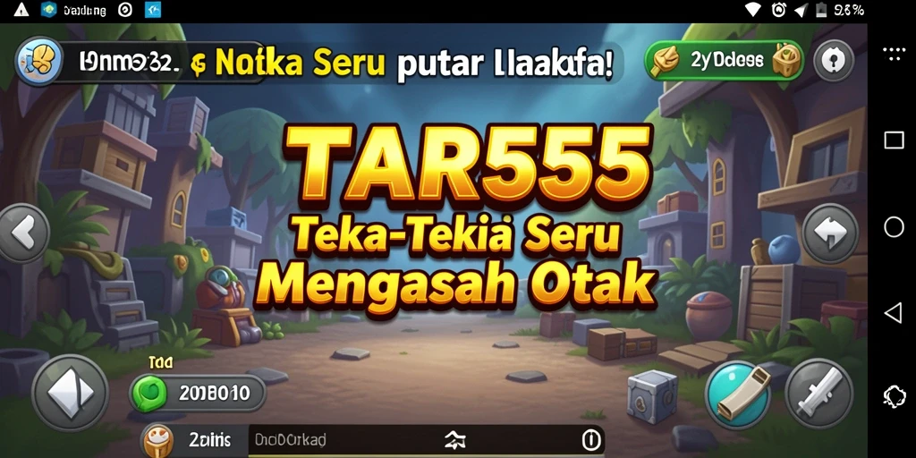 Tampilan gameplay TAR555 dengan berbagai tantangan teka-teki.