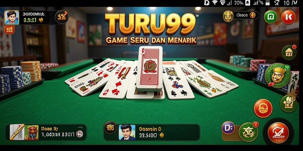 Tampilan bermain yang menarik dari TURU99 dalam permainan Domino